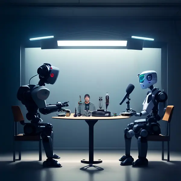 Robots podcasting